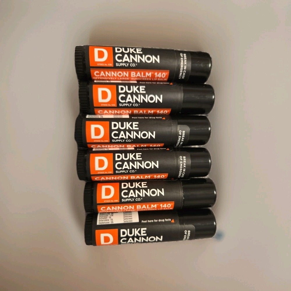 6 Duke Cannon Large Lip Balm SPF 30 Blood Orange Mint Cannon Balm 140 Large